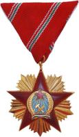 1949. "A Magyar Népköztársaság Érdemrend V. fokozata" kitüntetés mellszalaggal T:1 Csak 1619 adományozás! Hungary 1949. "Order of Merit of the Hungarian Peoples Republic V class" decoration on ribbon C:UNC