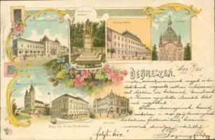 1899 Debrecen zsinagógával litho