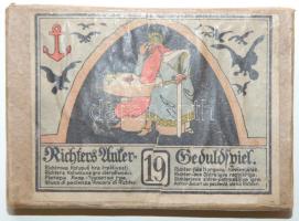 Richters Anker-Geduldspiel (Richter-féle Horgony-türelemjáték) Nr. 19, régi kőkirakó eredeti dobozáb...