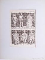 1721 I. és II. Péter orosz cárok. Rézmetszet paszpartuban / Peter I. and II. Russianc tzars. Etching in paspartu 28x36 cm
