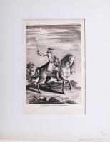 1721 Francia katona. Rézmetszet paszpartuban / 1721 French soldier. Etching in paspartu 28x36 cm