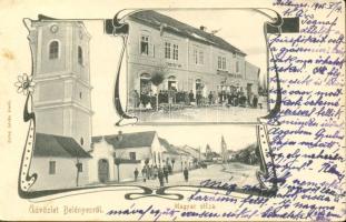 Belényes with the shop of István Erdey, Art Nouveau