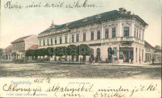 Nagykároly Deák square, the shop of Albert Janitzky