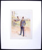 cca 1900 Angol katonaorvos. Kőnyomat igényes paszpartuban / English military-doctor. Lithography in ...