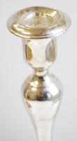Gyertyatartó pár, ezüstözött alpakka, jelzés nélkül, jó állapotban, m:24 cm/ Candel holder