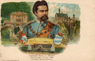 Ludvig König von Bayern Litho