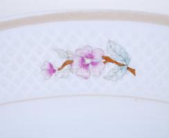 Hollóházi süteményes nagy tál, kézzel festett, jelzett, hibátlan, d: 32 cm