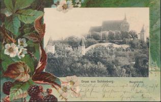 Segesvár church, floral litho