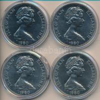 Man-sziget 1980. 1C CuNi (4x) 4 klf variáns "1980. Lake Placid Téli Olimpia" T:1
Isle of M...