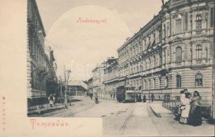 Temesvár Andrássy street, tram