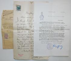 1892-1906 Orvos irat-hagyatéka, benne orvosi bizonyítványokkal