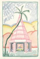 Stuttgart Kessler arbor, Fachausstellung für das Hotel-  und Gastwirtsgewerbe 1921 / Tourism Exhibition in 1921 s: Trueb