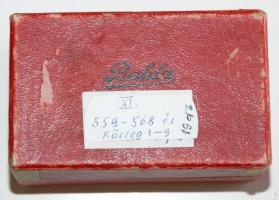 cca1940/1981 19db diapozitív régi családi fotókkal, és modern kőszegi városképekkel, eredeti dobozba...