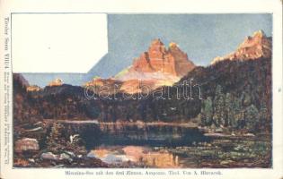 Misurina lake, Wiener Künstlerkarte XV/3, Philipp und Kramer (EK)