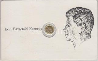 DN. "J.F. Kennedy" modern mini Au pénz 0.333 minőségű T:BU Eredeti vákuum díszcsomagolásban! / ND. "J.F Kennedy" modern mini Au(0.333) coin C:BU