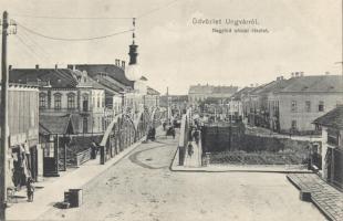 Ungvár Nagyhíd utca / bridge, shops (b)