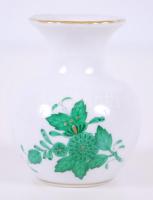 Kézzel festett sorszámozott Herendi jelzett porcelán vázácska Apponyi mintával díszítve / Handpainted numbered Herendi chinaware vase 6,5cm