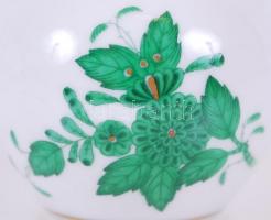 Kézzel festett sorszámozott Herendi jelzett porcelán vázácska Apponyi mintával díszítve /  Handpaint...