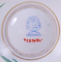 Kézzel festett sorszámozott Herendi jelzett porcelán vázácska Apponyi mintával díszítve /  Handpaint...