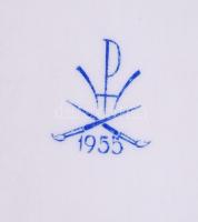 1955 Kézzel festett sorszámozott Nanking bouquet-mintás jelzett Herendi porcelán cipő hibátlan állap...