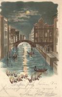 1899 Vienna Venedig in Wien theme park, San Giovanni bridge litho