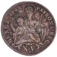 1744KB XVKr Ag "Mária Terézia / Madonna" Körmöcbánya (6.36g) T:2,2-
Hungary 1744KB XV Kreu...