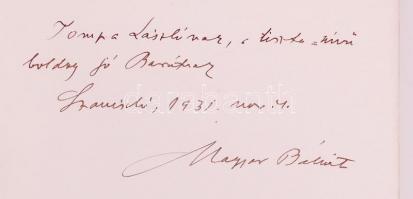 3 db Tompa Lászlónak dedikált verses kötet: Magyar Bálint: Harang játék. Olosz Lajos: Égő csolnakon....