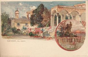 Genova Doria palace, litho, s: Manuel Wielandt (EK)