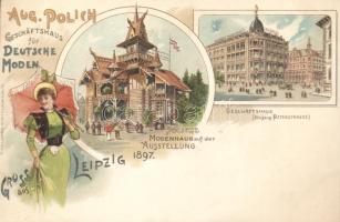1897 Leipzig Sachsen-Thüringen Expo litho