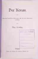 Mar Henning: Der Koran. Leipzig 1901. Vászon kötésben