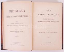 Nyelvemléktár III. régi magyar kódexek: Nagyszombati kódex, Szent Domonkos élete, Virginia kódex. Bp 1874. Félvászon kötésben.