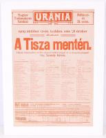 1909 Moziplakát: Magyar Tudományos Színház - Uránia: A Tisza mentén. Hornyánszky Viktor, Budapest 31x44 cm