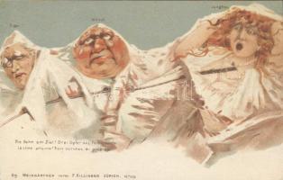 Mountain faces, humour, F. Killinger, No. 115, litho