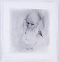 Szalay Lajos (1909-1995): Mitológiai jelenet. Tus, papír, jelzett, üvegezett keretben, hátoldalán fé...