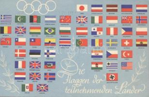 1936 Berlin Olympic Games, flags of the participating countries