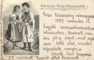 1899 Tata-Tóváros, Hungarian folklore litho