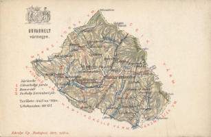 Udvarhely county, map