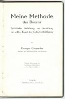 Georges Carpentier: Meine Methode des Boxens. Leipzig É.N. Vászon kötésben. Sok képpel