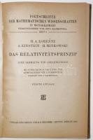 Lorentz, Einstein, Minkowski: Das Relativitatsprinzip. Berlin 1923, Félvászon kötésben.