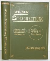 Wiener Schachzeitung IX évfolyam,1906. Gerincén kissé sérült egészvászon kötésben