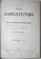 Wiener Schachzeitung IX évfolyam,1906. Gerincén kissé sérült egészvászon kötésben