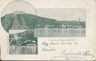 1899 Nagymaros és Visegrád, Divald (levágott / cut)