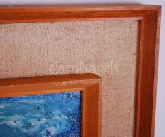 Drégely László (1932-1990): Kozmosz. Vegyes technika, fémlemez, jelzett, keretben, 68×67 cm