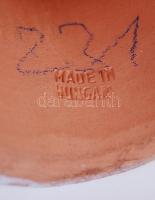 Kovács Margit (1902-1977): Király szívecskével és Éva. Festett kerámia, jelzett, hibátlanok, m:17, 1...