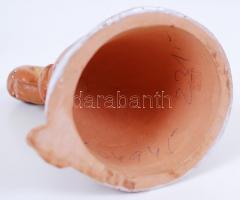 Kovács Margit (1902-1977): Király szívecskével és Éva. Festett kerámia, jelzett, hibátlanok, m:17, 1...