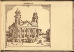 Debrecen - régi képeslapfüzet 6 lappal