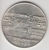 Asszonyi Tamás (1942-) / ÁPV 1973. "MÉE IV. Vándorgyűlése Budapest / Pest Buda Óbuda egyesítésének centenáriuma" Ag(0.800)/25,27g emlékérem (42,5mm) T:1