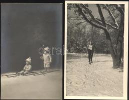 7 db régi, síeléssel kapcsolatos motívumlap