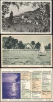10 db régi, balatoni városképes lap