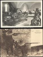 21 db régi, katonai tematikájú motívumlap